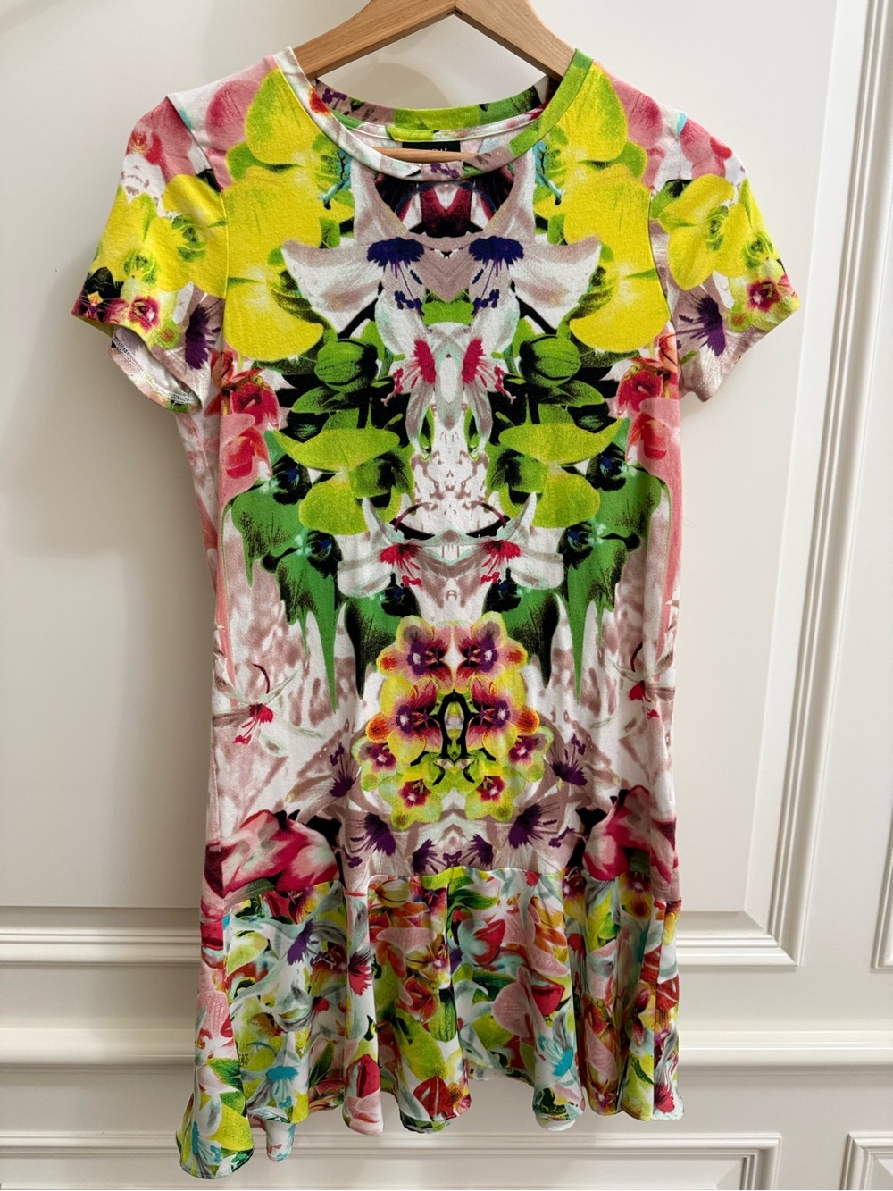 Prabal Gurung for Target "First Date" Floral Drop-Waist Ruffle Dress Size S